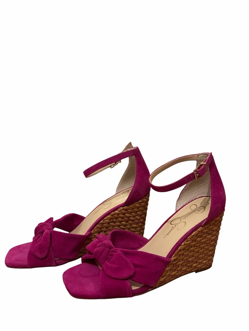 Jessica Simpson Pink Suede Wedge